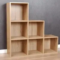 Cuba Six Hole Step Storage Unit - Sonoma Oak