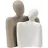 Curved Couple Ornament - Natural, Ceramic