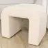 Curved Footstool - Neutral, Boucle