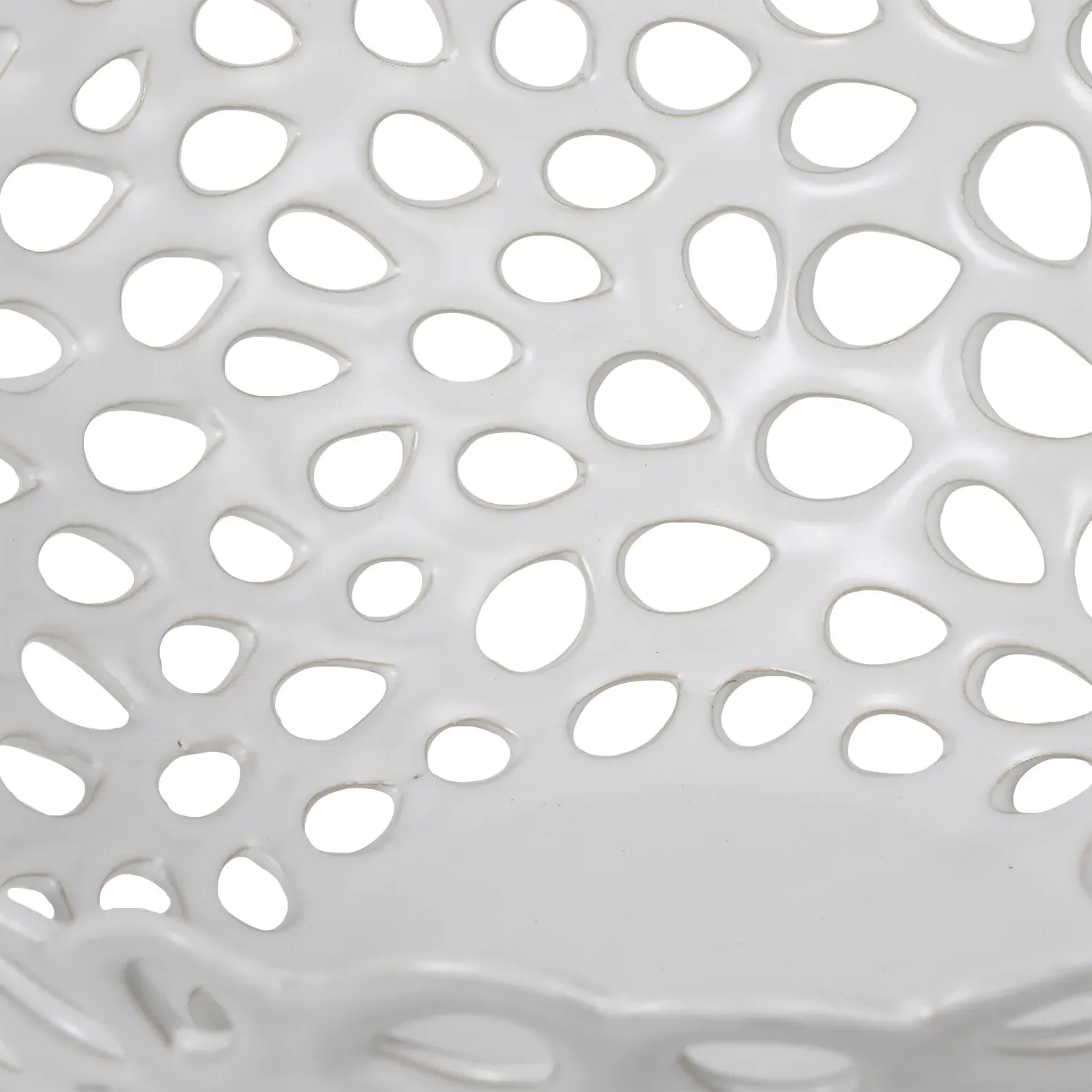 Cut-Out Ceramic Bowl - White