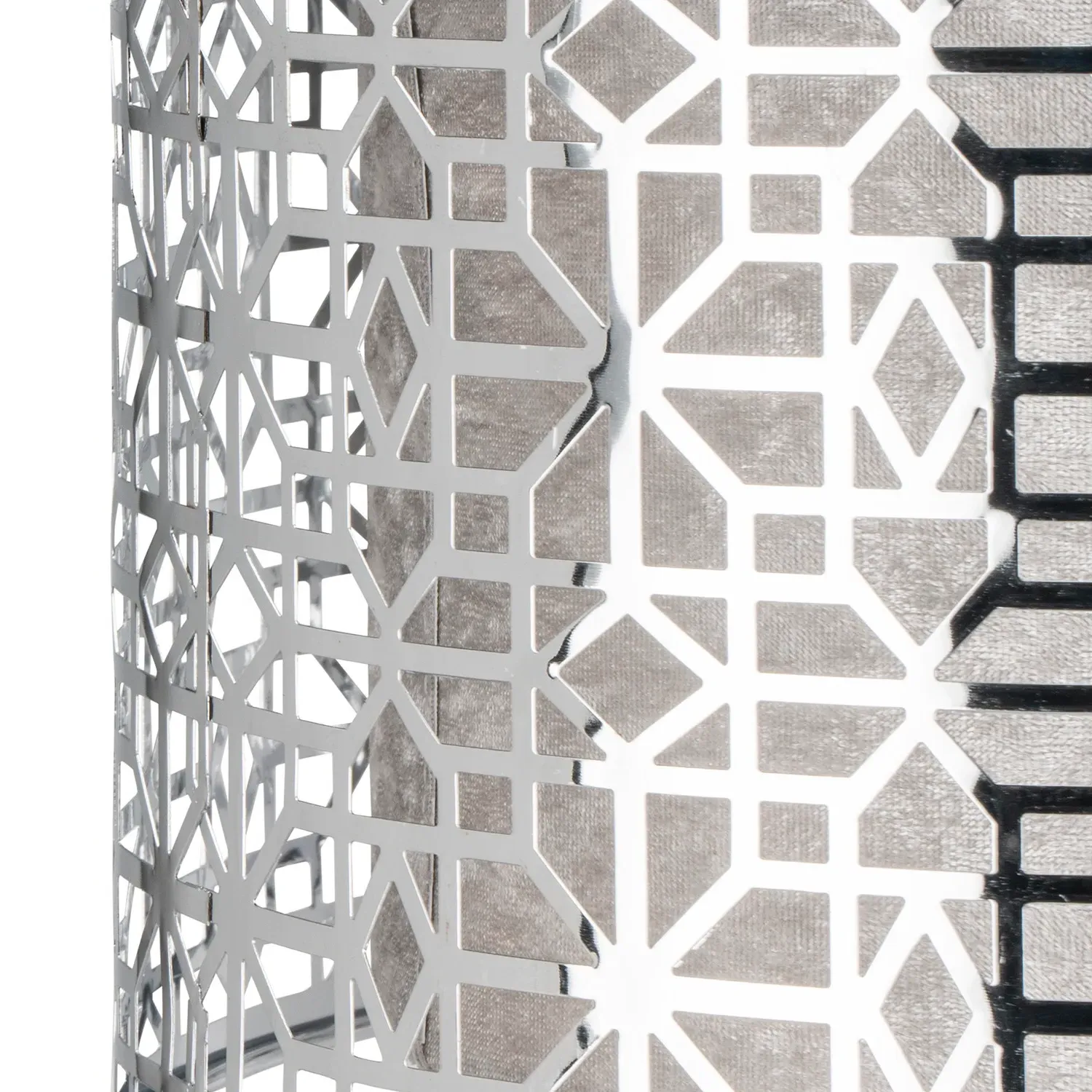 Cut Out Geometric Light Shade - Silver