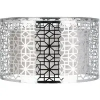 Cut Out Geometric Light Shade - Silver