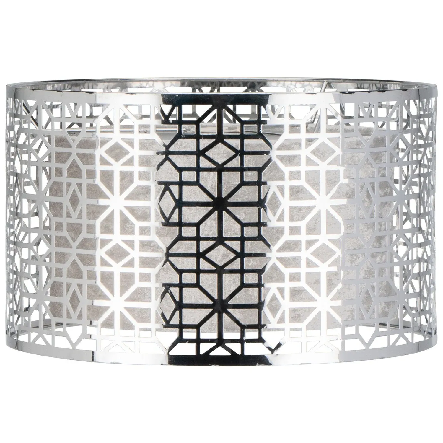 Cut Out Geometric Light Shade - Silver