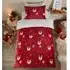 Cute Reindeer Fleece Duvet Cover and Pillowcase Set