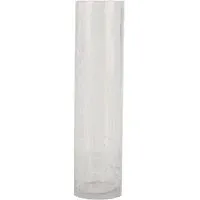 Cylinder Crackle Vase - Clear