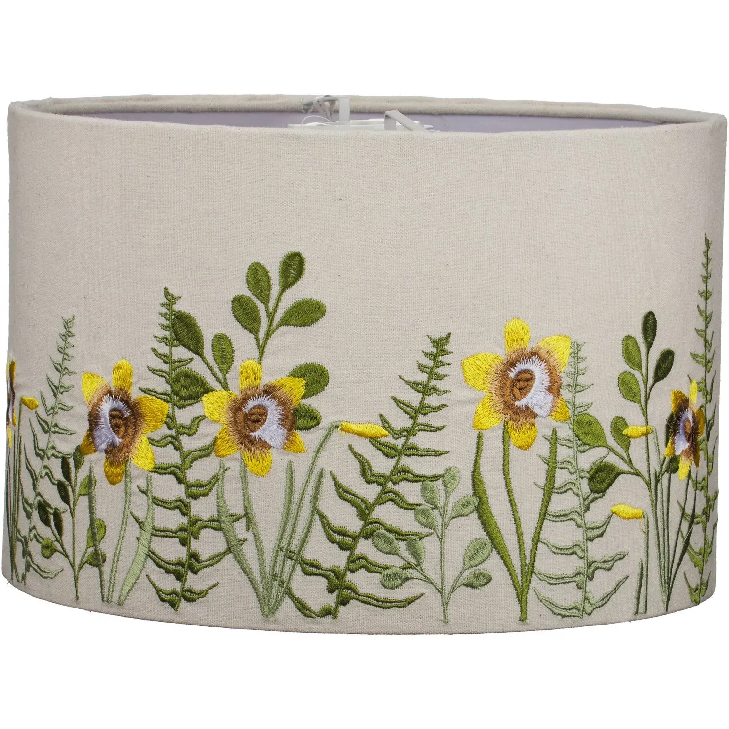 Daffodil Embroidered Lamp Shade
