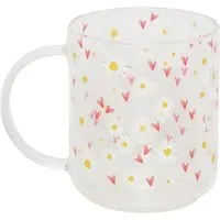 Daisy Daze Borosilicate Mug - White