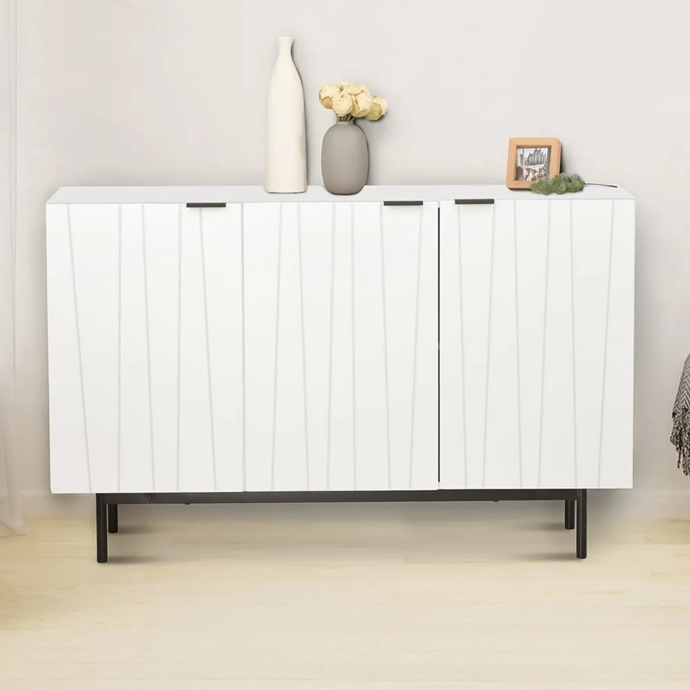 Dakota 3 Door Sideboard - White image
