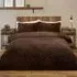 Dakota Checkerboard King Duvet Set - Mocha, Fleece