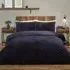 Dakota Checkerboard King Duvet Set - Navy, Fleece