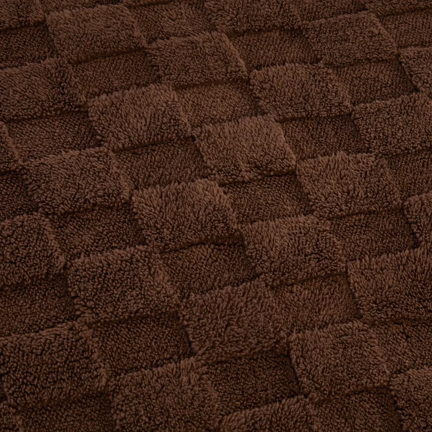 Dakota Checkerboard Single Duvet Set - Mocha, Fleece