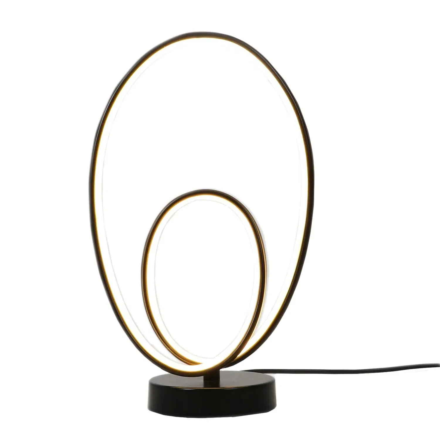 Dakota LED Table Lamp with Ring Design - Glossy