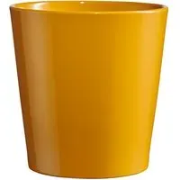 Dallas Breeze 18cm Plant Pot - Mustard, Ceramic