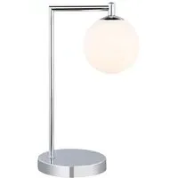 Dallas Table Lamp with Glass Globe - Chrome