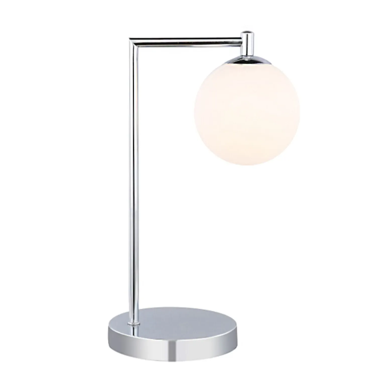 Dallas Table Lamp with Glass Globe - Chrome