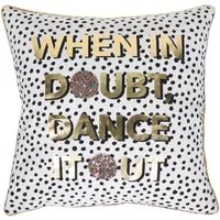 Dance It Out Cushion - White