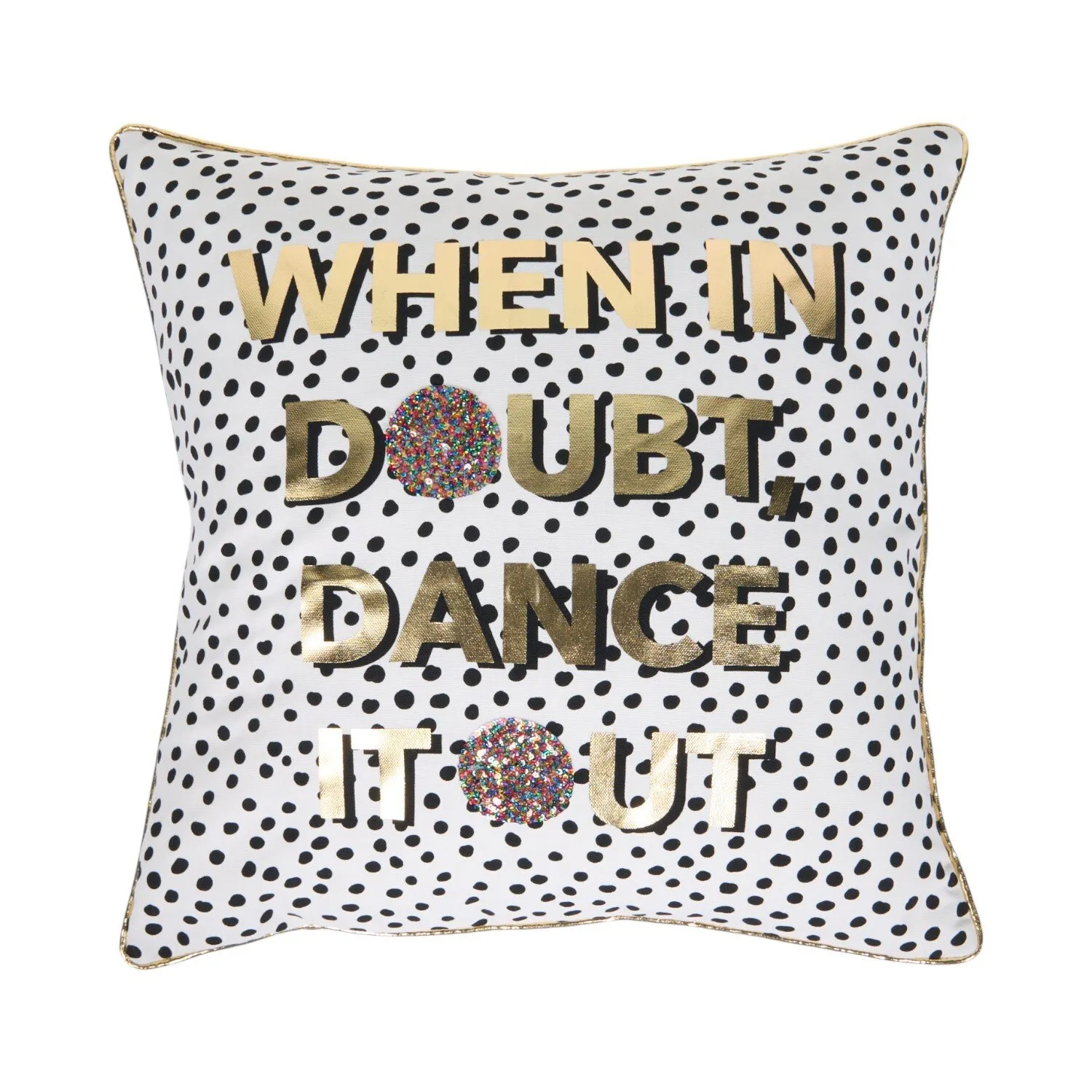 Dance It Out Cushion - White
