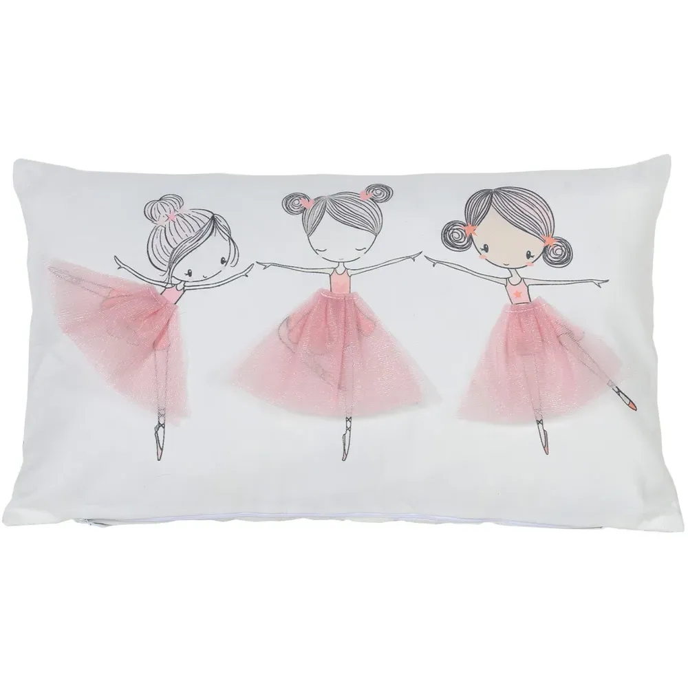 Dancing Ballerinas Cushion 30x50cm - Multi image
