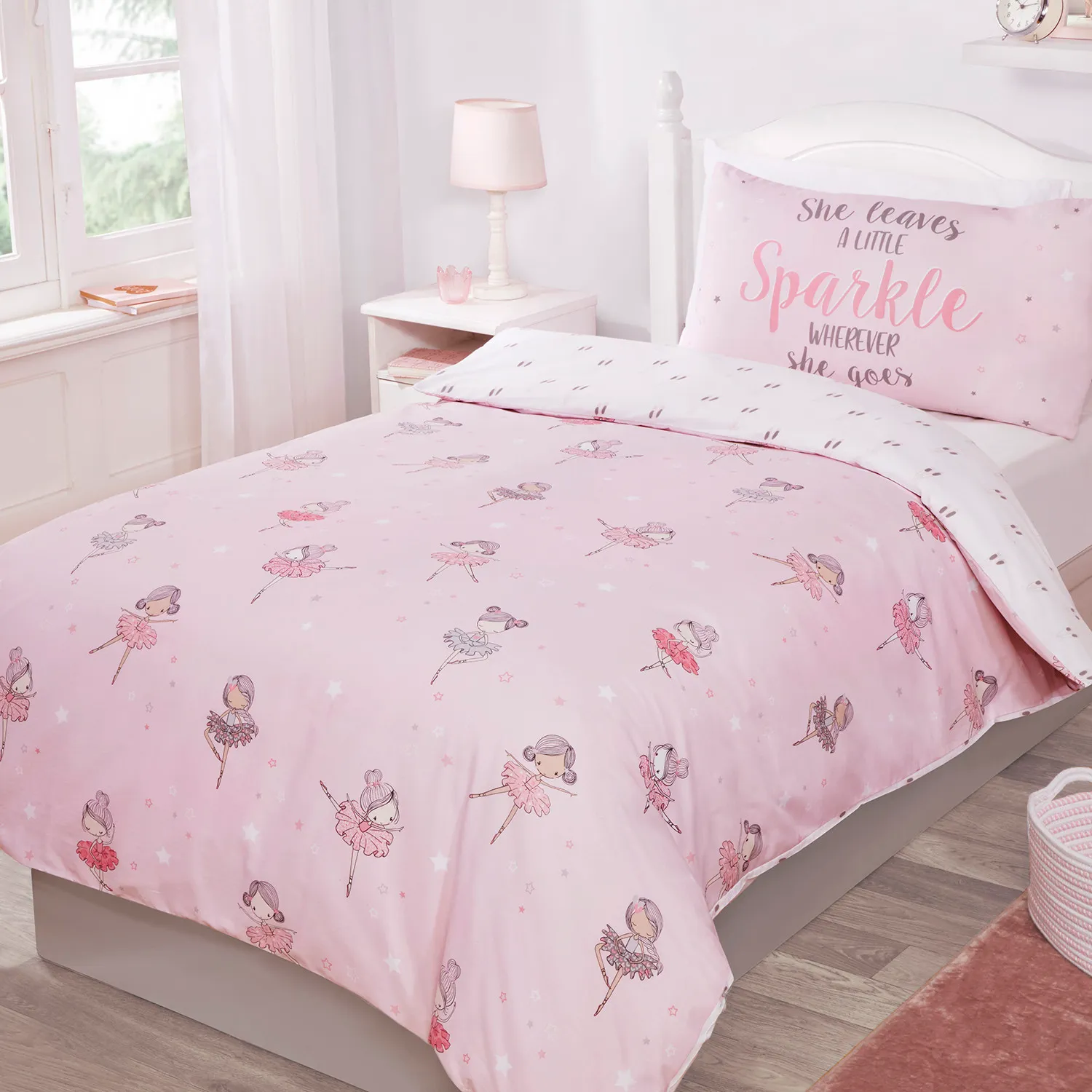Dancing Ballerinas Single Duvet Cover Set - Multi