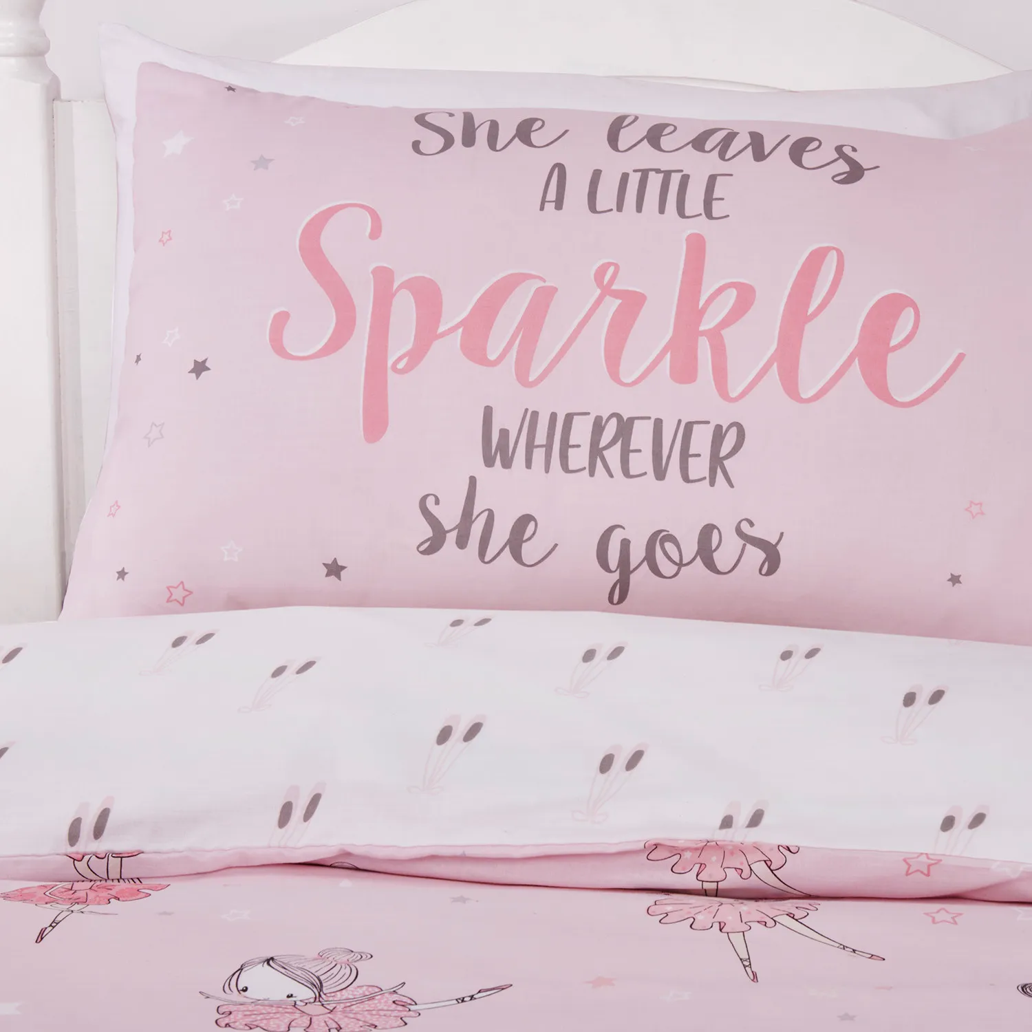 Dancing Ballerinas Single Duvet Cover Set - Multi