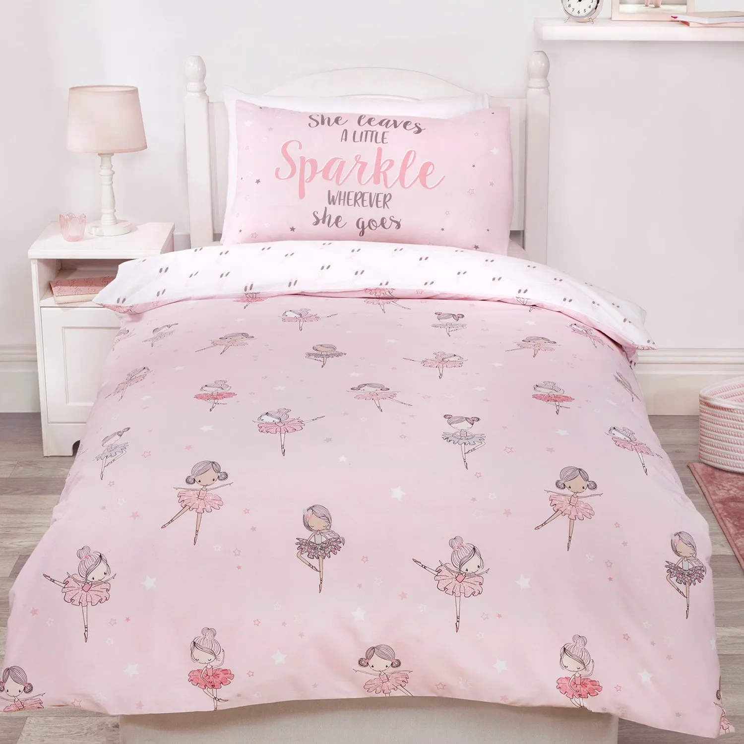Dancing Ballerinas Single Duvet Cover Set - Multi