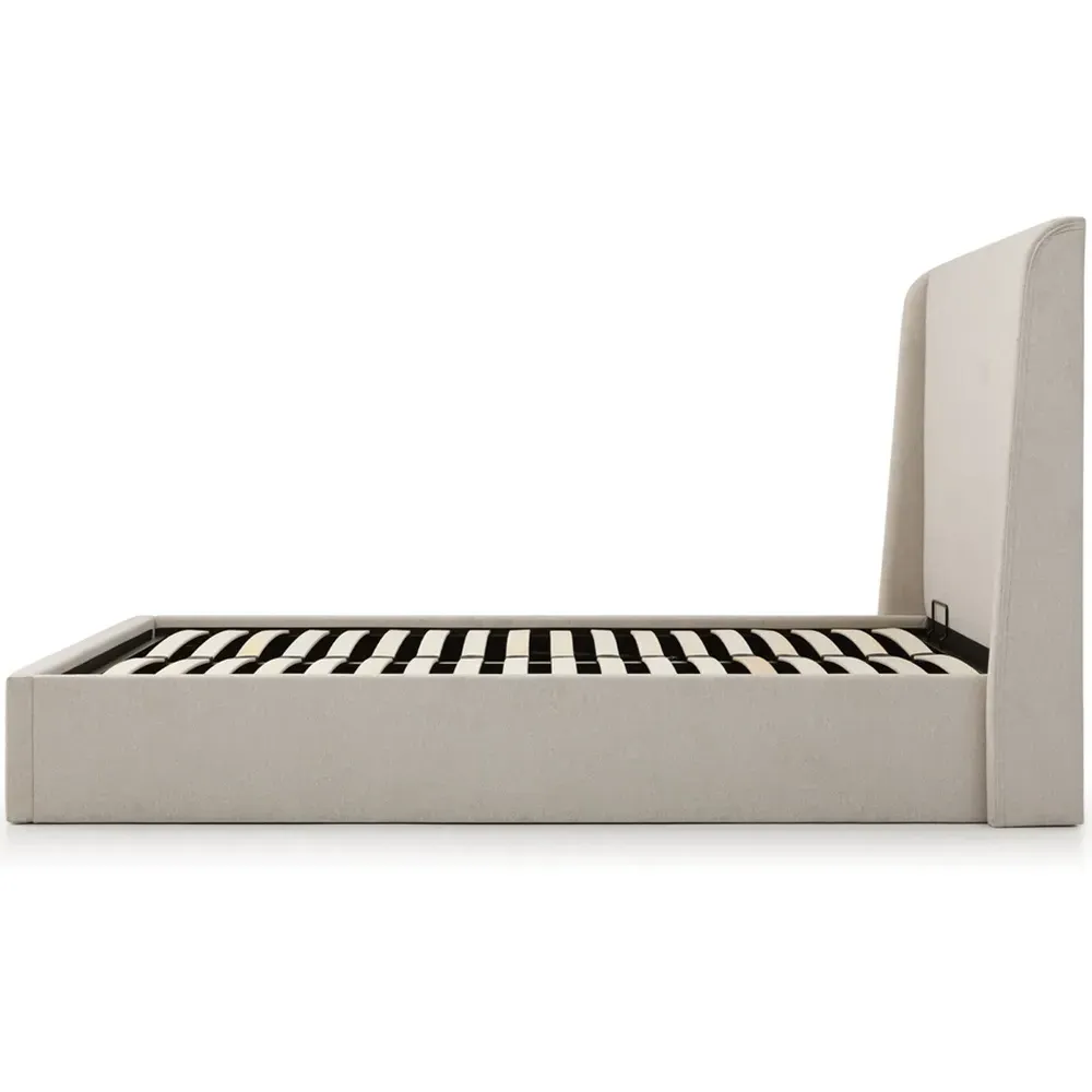 Daphne King Size Ottoman Bed with Storage - Grey