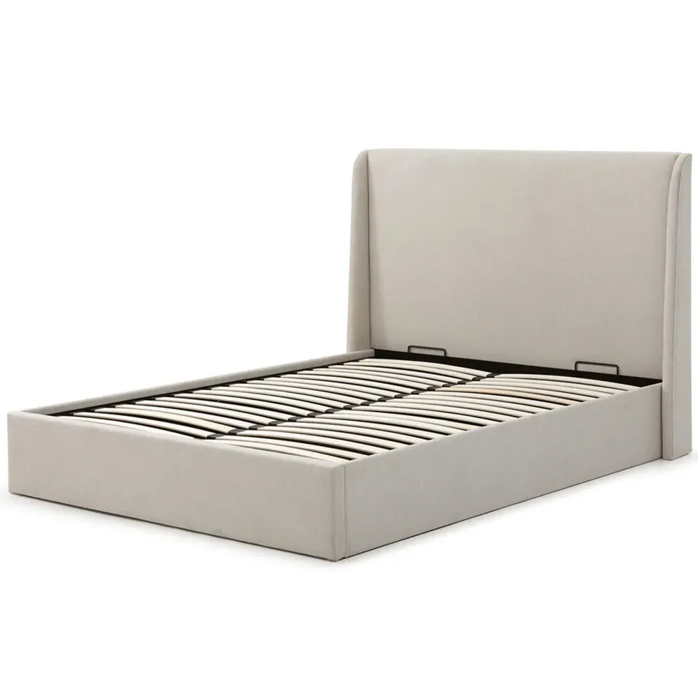 Daphne Super King Ottoman Bed with Storage - Grey