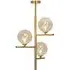 Darcie 3 Light Ceiling Fitting - Gold, Glass