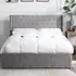Darcy Double Ottoman Bed with Storage - Grey, Velvet