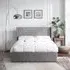 Darcy King Size Ottoman Bed with Storage - Grey, Velvet