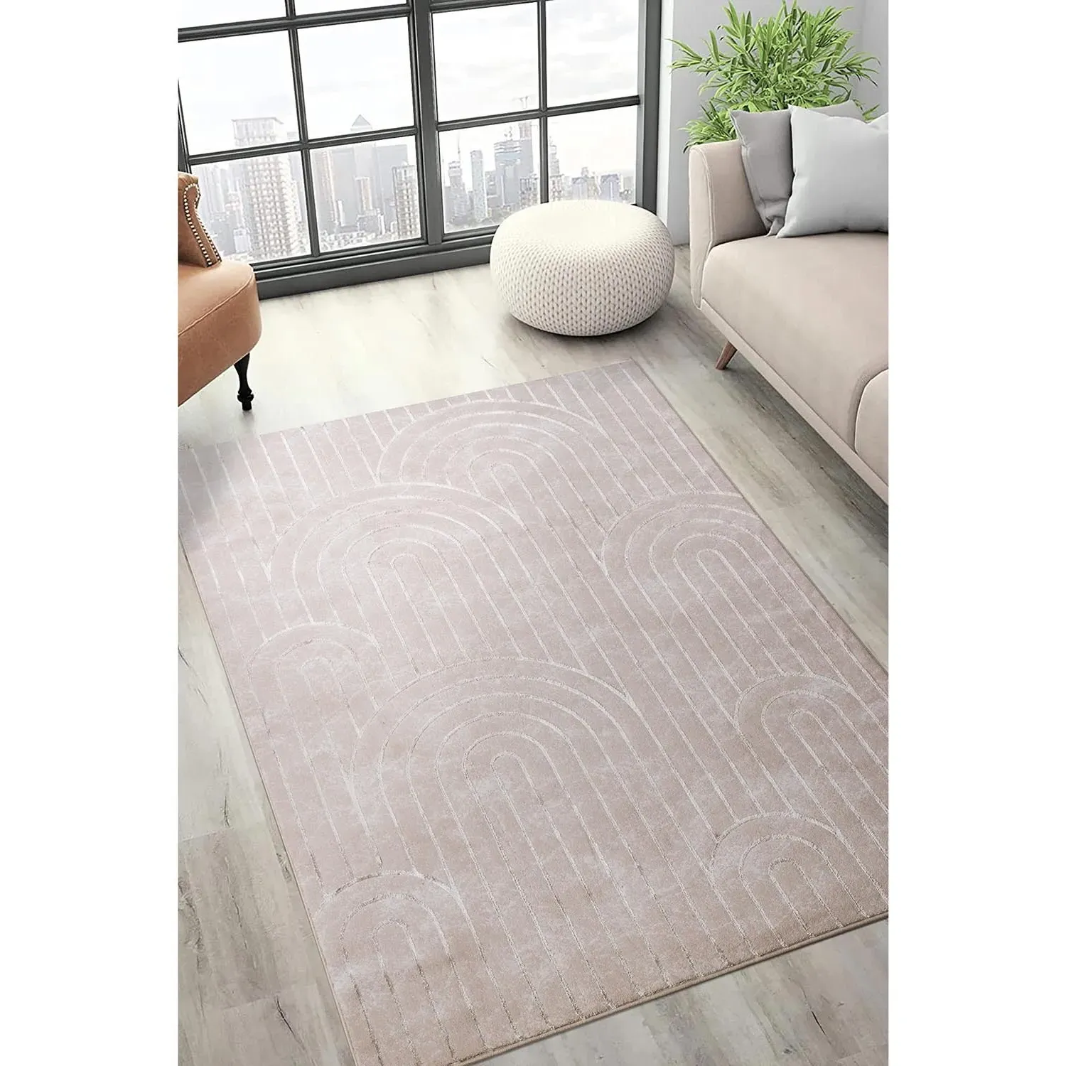 Deco Arch Rug 160x230cm - Beige