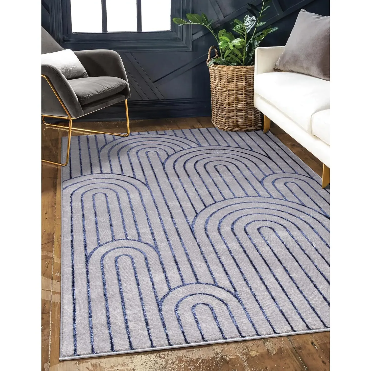Deco Arch Rug - Grey