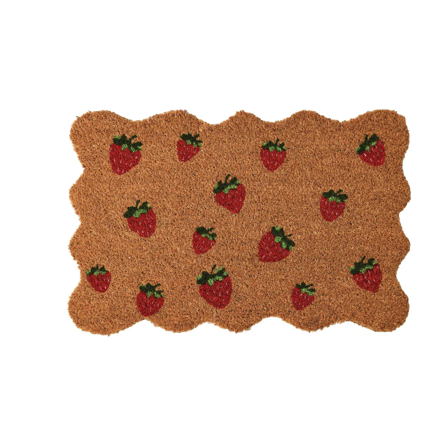 Decorative Printed Coir Door Mat - Brown