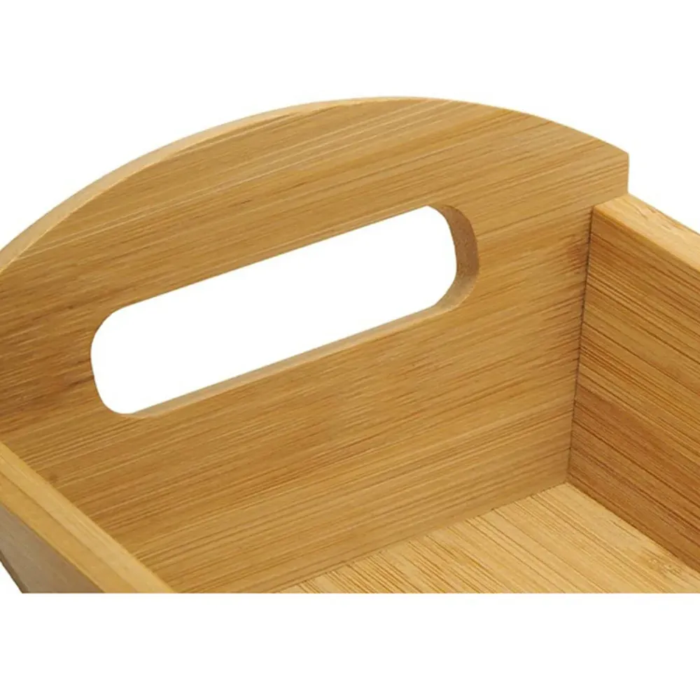 Deep Serving Tray with Handles - Natural, Bamboo