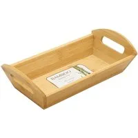 Deep Serving Tray with Handles - Natural, Bamboo