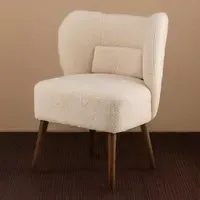 Delcie Boucle Accent Chair - Natural