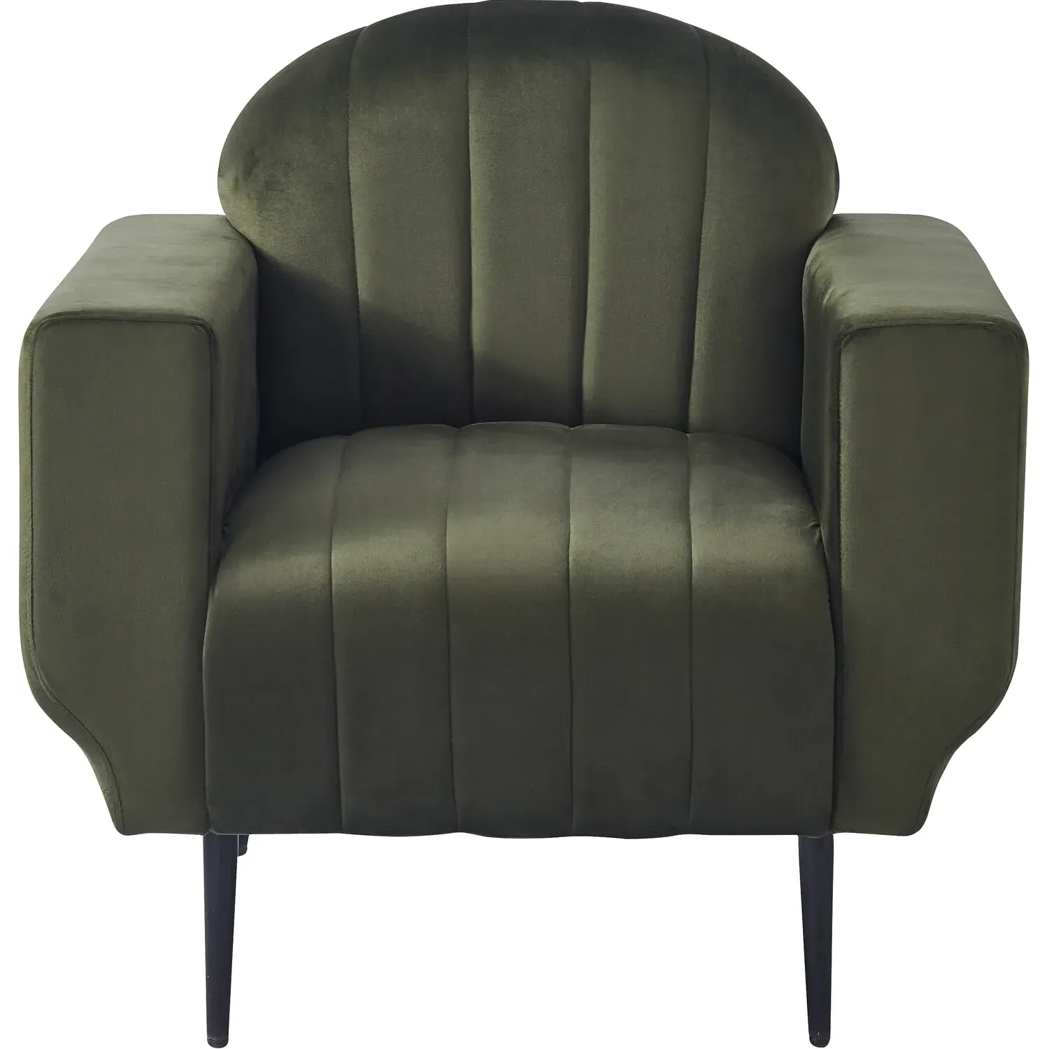 Delia Accent Chair - Green, Velvet