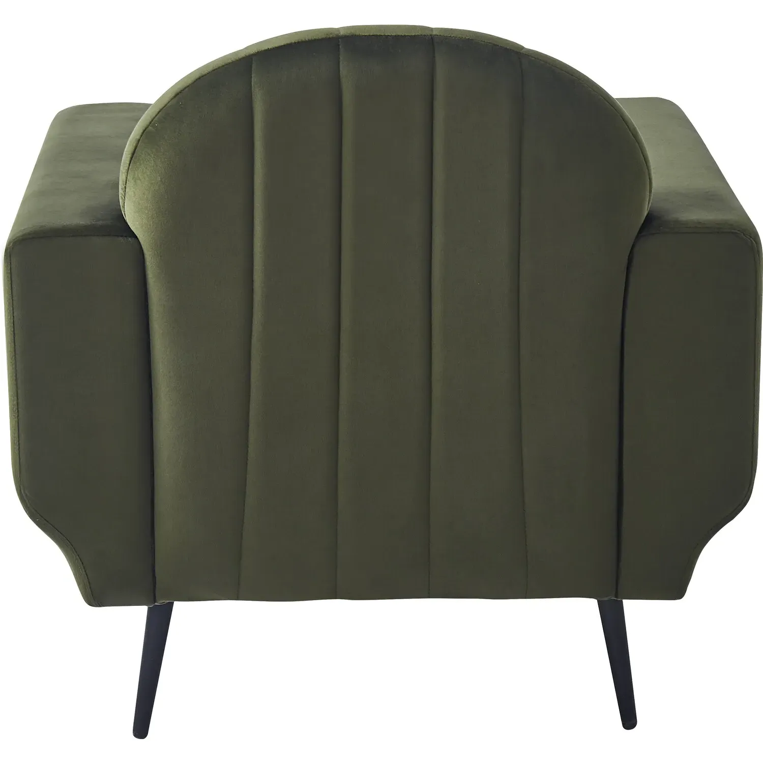 Delia Accent Chair - Green, Velvet