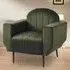 Delia Accent Chair - Green, Velvet