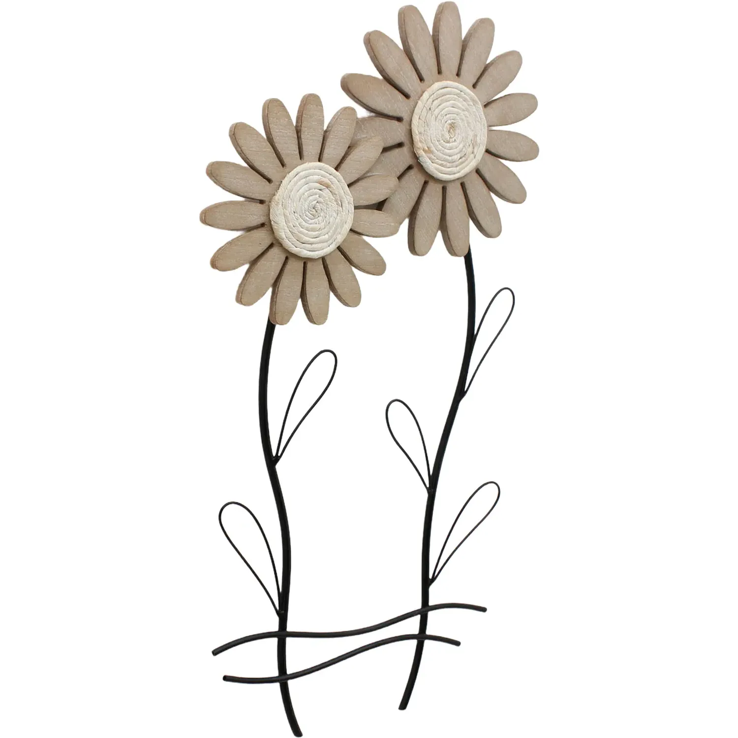 Delicate Flowers Woven Wire Wall Art