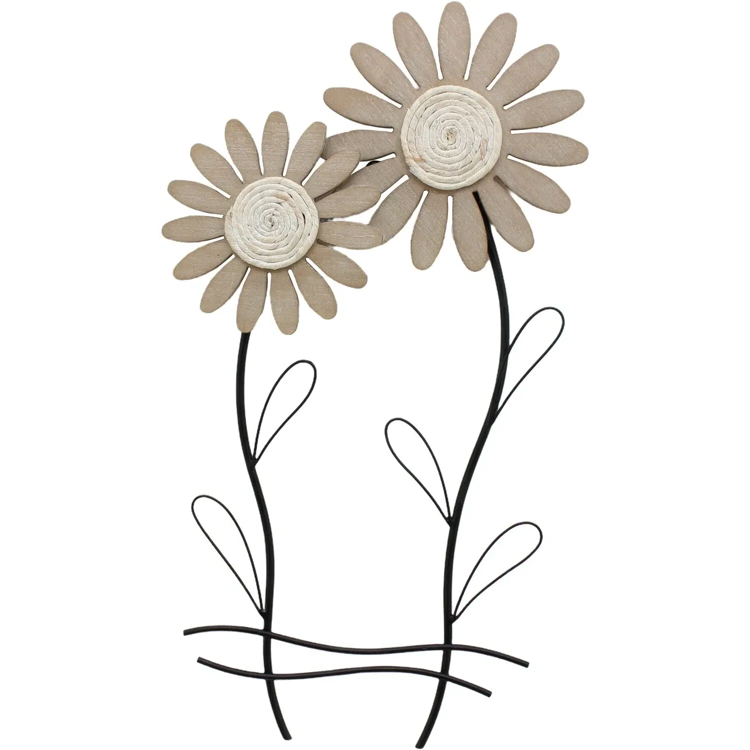 Delicate Flowers Woven Wire Wall Art image