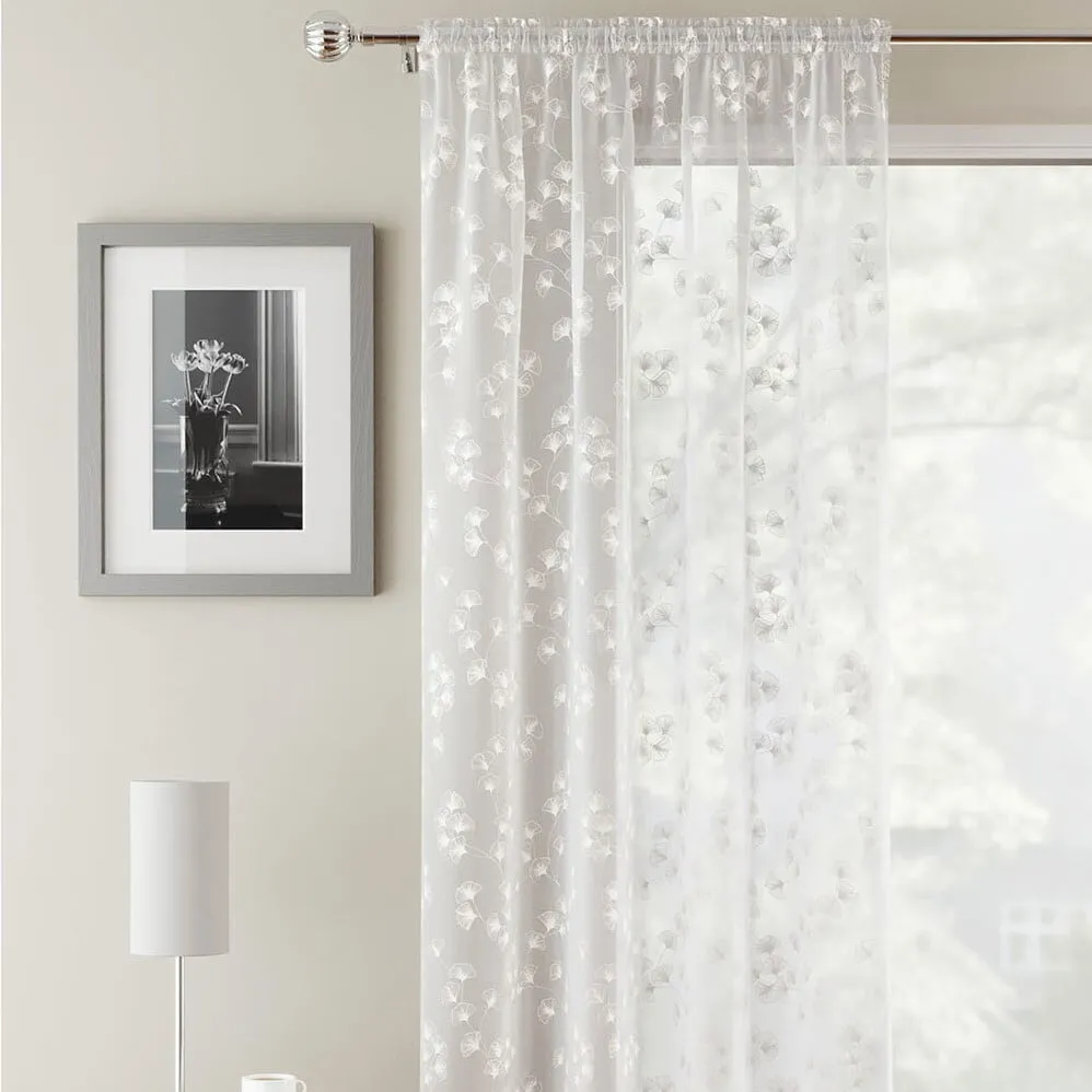 Delila Single Panel Curtain - White