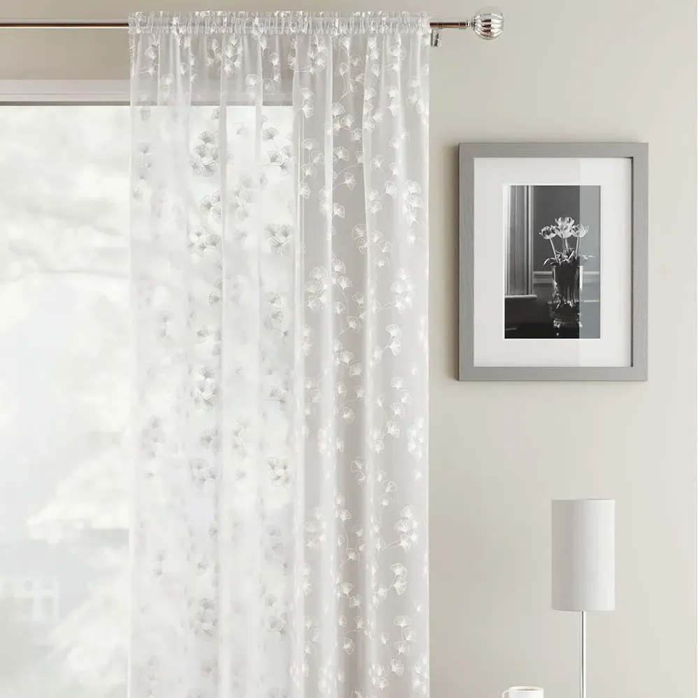 Delila Single Panel Curtain - White