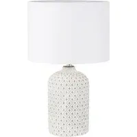 Delilah Table Lamp - White, Concrete