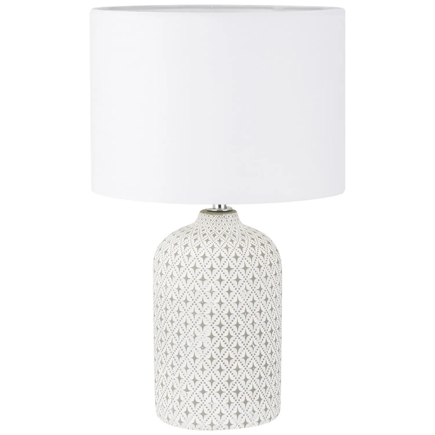 Delilah Table Lamp - White, Concrete image