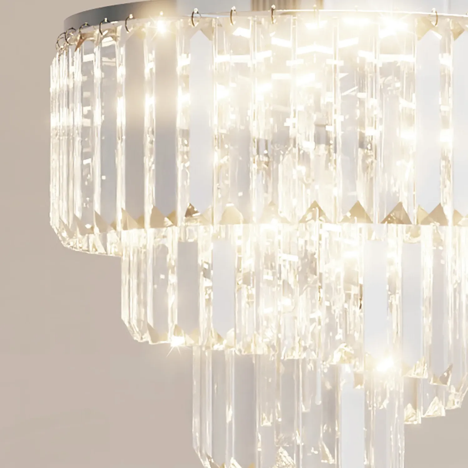 Delta Ceiling Fitting with Cascading Pendants