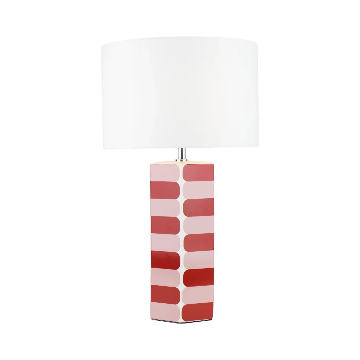 Denali Patterned Table Lamp - Red