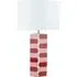 Denali Patterned Table Lamp - Red