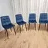 Denver Set of 4 Dining Chairs - Blue, Velvet