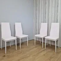 Denver Set of 4 Dining Chairs - Pink, Faux Leather